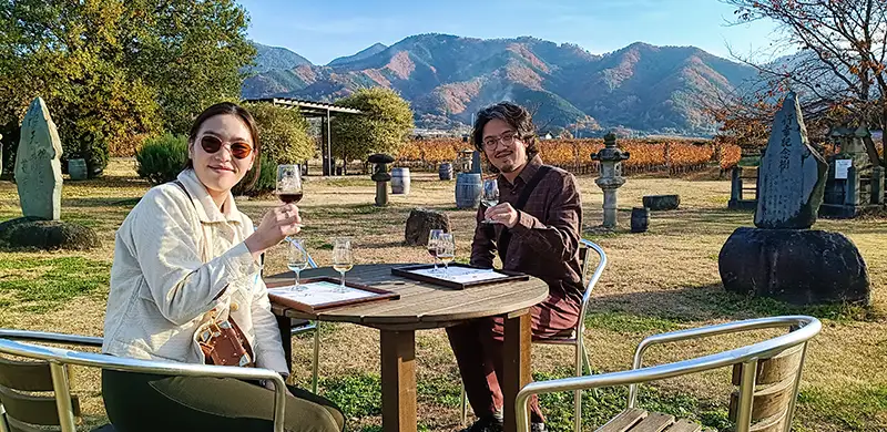 Private wine tasting experience in Koshu Valley Yamanashi Japan