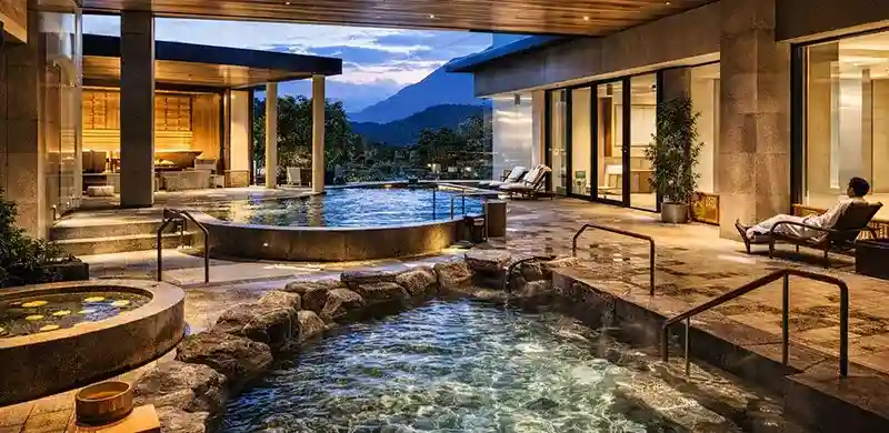 Modern spa-style onsen facility in Yamanashi